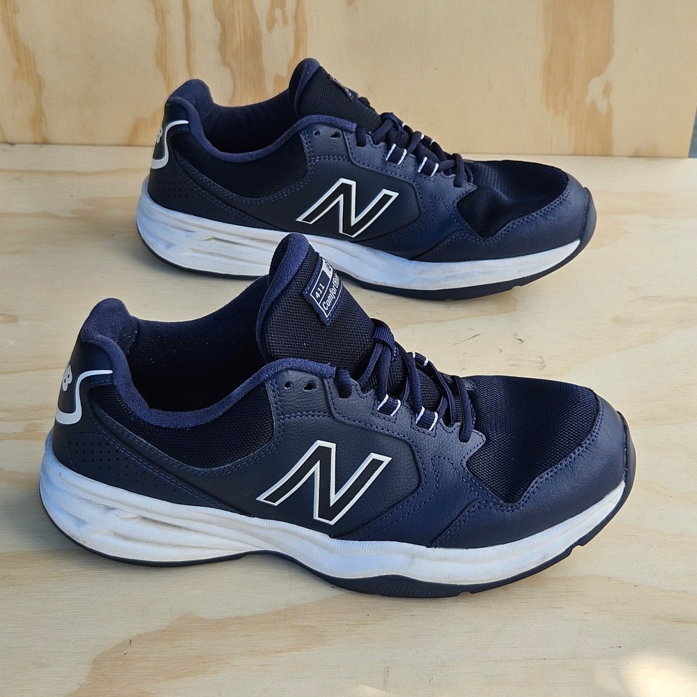 New Balance 411 ComfortRide Mens 11 2E Wide Navy Blue Walking Shoes MA411LB1